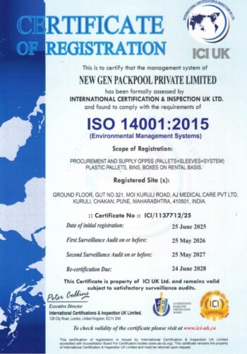 ISO 14001 : 2015, New gen packpool